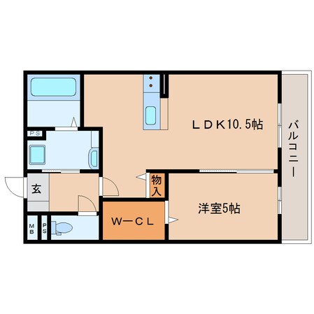 橿原神宮前駅 徒歩2分 2階の物件間取画像